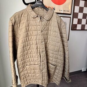 Alex Crane Men's Quilted Jacket in Olive Green